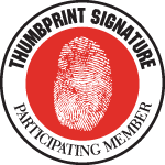 Thumbprint Signature Decals-Adhesive on BACK